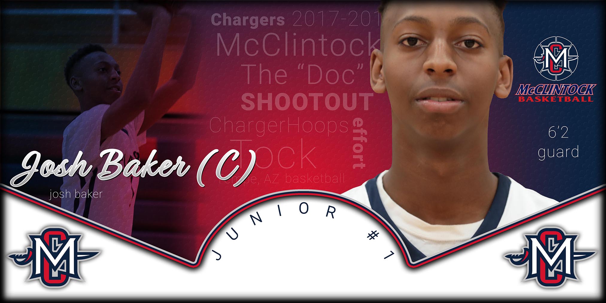 McClintock Chargers Basketball- Josh Baker