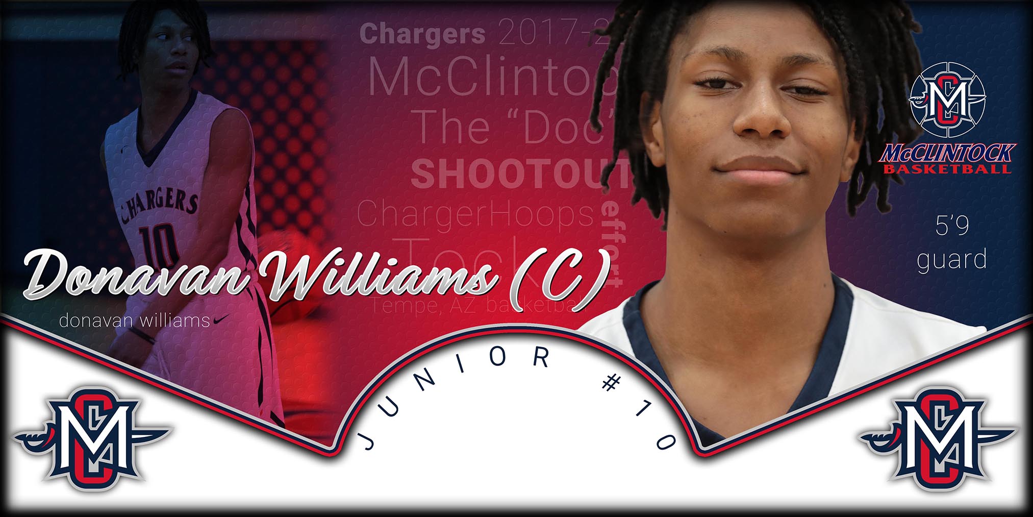McClintock Chargers Basketball- Donavan Williams