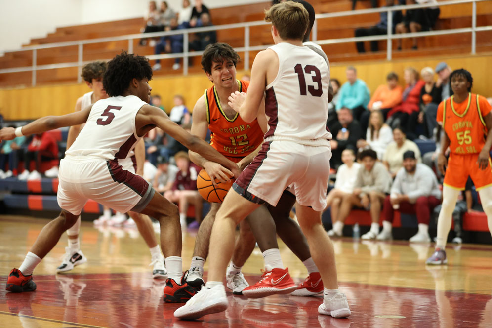 Defense stopping the ball